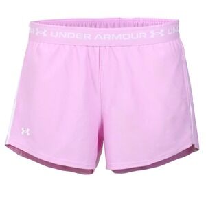 NWT Under Armour Women's Play Up‎ Short Size L Pink Dawn/White